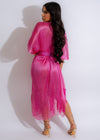 Dream Summer Glitter Knit Cover Up Pink