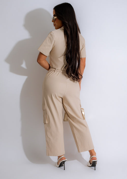Attention Cargo Pant Set Nude