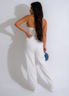  Elegant and stylish white pant set with a comfortable and flattering fit