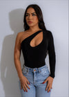 I'm Impeccable Bodysuit Black, a sleek and stylish one-piece garment for women with a flattering fit and comfortable fabric