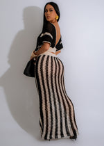 Easy Breezy Crochet Skirt Set Black - a stylish and versatile outfit perfect for any occasion