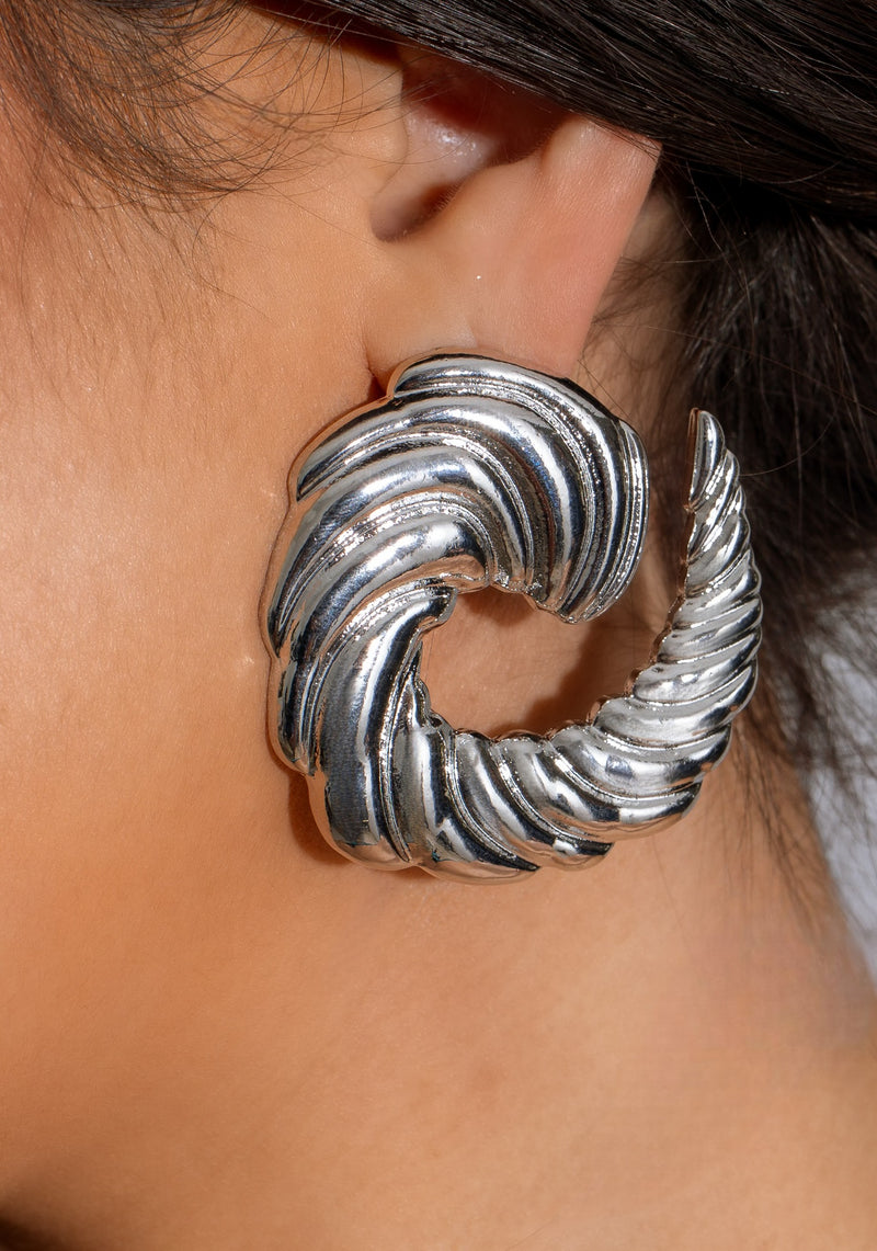 Little Croissant Earrings Silver