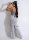 Two-piece set with a ribbed texture and soft grey color