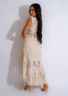 Beautiful Lace Dream Crochet Skirt Set in a Nude Color