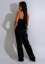 Alt text: A stylish and versatile pair of She's Cool Denim Pant Black, perfect for any casual or dressed-up look, featuring a sleek black wash and comfortable fit