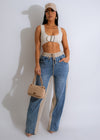 She's Cool Denim Pant Nude: High-waisted, stretchy, and comfortable jeans