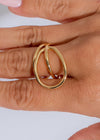 A beautiful and elegant Eternal Embrace Ring in shining gold