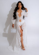 Summer In Lace Maxi Dress White