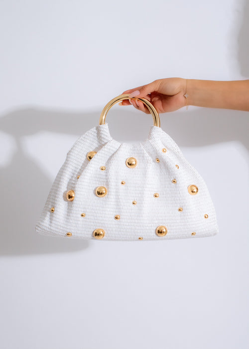 Stylish and versatile Vacay Ready Handbag in a chic white color