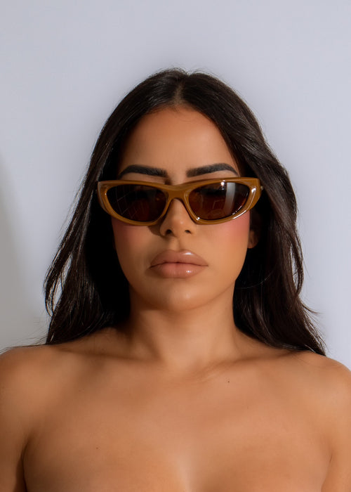 Stylish Her Look Sunglasses Brown with UV protection and retro design