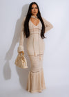 Just Love Knit Maxi Dress Nude in soft, lightweight fabric with flattering neckline and adjustable waist tie for a comfortable and stylish look 