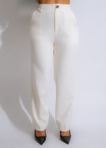 Stylish and comfortable white 'Just A Girl' pants for women