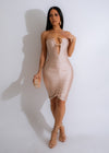 Perfect Blend Ruched Mini Dress Nude