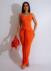 Miss Me Yet Ribbed Maxi Dress Orange
