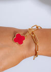 Fortuna Charm Bracelet Red with gold accents and intricate design