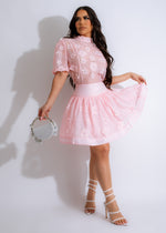 Another Time Chiffon Skirt Set Pink - a beautiful and flowy pink outfit perfect for any occasion