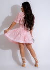 Another Time Chiffon Skirt Set Pink - A stylish and feminine two-piece outfit in a soft pastel pink color with a flowy chiffon skirt and a matching top