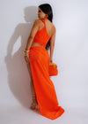  The Goddess Skirt Set Orange, a must-have ensemble for the modern woman