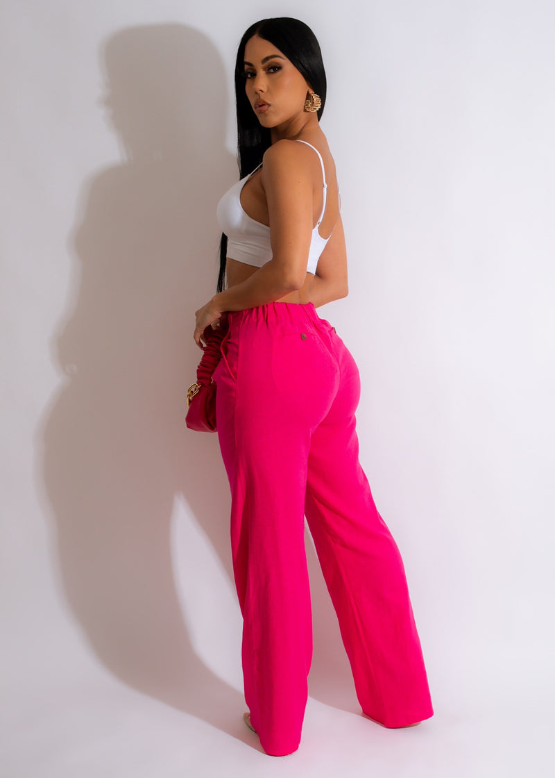 Decision To Leave Linen Pant Pink