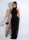 Forever Young Glitter Mesh Maxi Dress in silver with sequin detailing