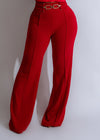 Vibrant red Crimson Radiance Pants, a stylish and comfortable choice