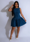 Prairie Edge Button-Up Mini Dress in Dark Denim, a versatile piece for any occasion