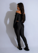 Obsidian Drape Pant Set Black*