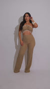 Seaside Muse Crochet Jumpsuit Brown