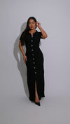 The Classic Poise Knit Maxi Dress Black