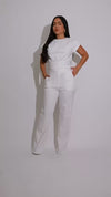 The Luxe Comfort Pant Set White