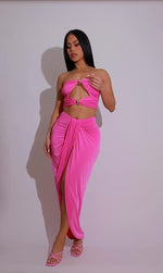 Serenity Cascade Skirt Set Pink