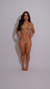 Another Beach Trip Pearls Bikini Set Gold