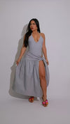 Belle Aura Midi Dress Grey