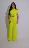 Regal Drape Jumpsuit Yellow