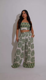 Palm Essence Pant Set Green