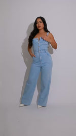 Rebel Utility Jumpsuit Light Denim