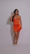 The Mirage Satin Mini Dress Orange