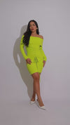 Shadow Allure Corset Mini Dress Green