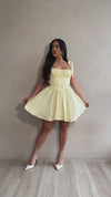 Sweet Escape Satin Mini Dress Yellow