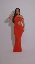 Riviera Goddess Maxi Dress Orange