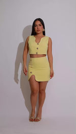 Soleil Chic Skirt Set Yellow