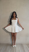 Eternal Bloom Mini Dress White