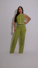 The Manhattan Knit Pant Set Green