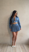 Forever Flawless Skirt Set Denim