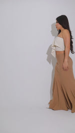 Desert Drift Linen Skirt Set Nude