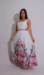 Bloom Majesty Floral Maxi Dress White