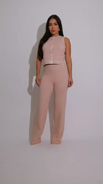 The Manhattan Knit Pant Set Nude