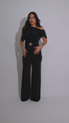 Regal Drape Jumpsuit Black