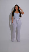 The Illusionist Ribbed Pant Set Blue