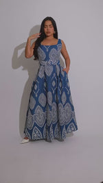 Wanderlust Essence Floral Maxi Dress Blue